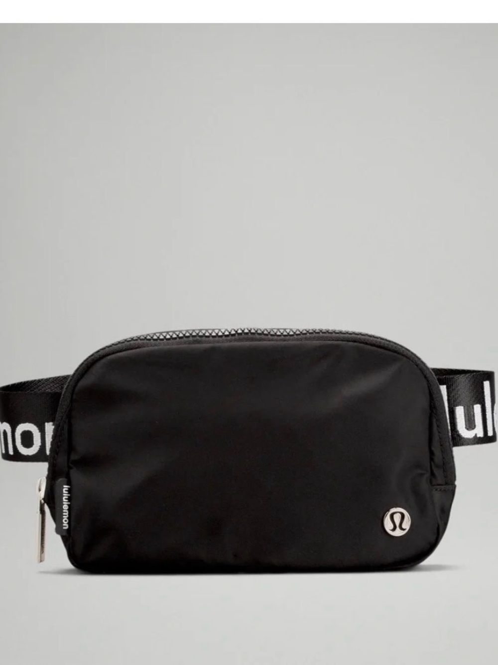 lululemon athletica Black and white Logo Strap Belt Bag